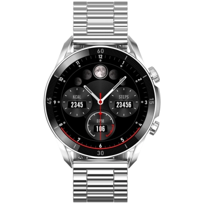 Smartwatch Garett V10 srebrny stalowy